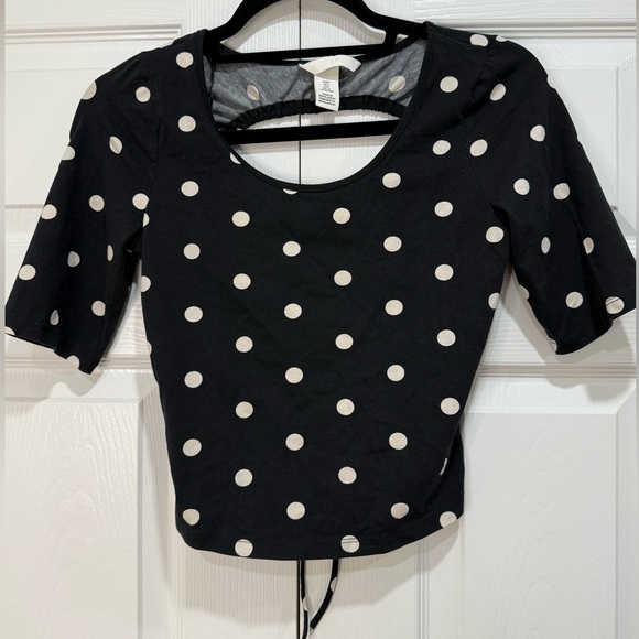 H&M Women’s Polka Dot Crop Top - Picture 1 of 2